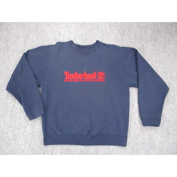 Vintage Timberland Sweatshirt Mens Large Made USA Weathergear Embroidered 90s - Picture 1 of 16